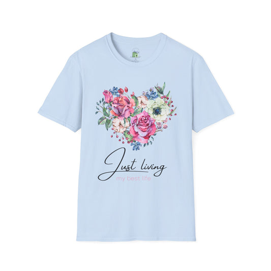 "Just living my best life" Softstyle T-Shirt